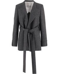 Sa Su Phi - Belted Herringbone Wool Jacket - Lyst