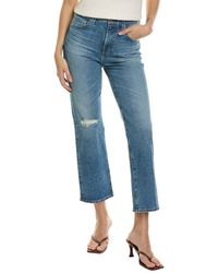 AG Jeans - Rhett 18 Years Poplar High-waist Straight Jean - Lyst
