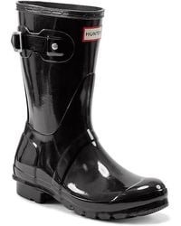 HUNTER - Original Short Gloss Rain Boots - Lyst