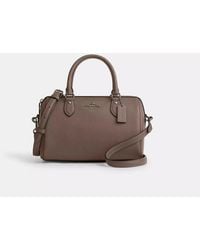 COACH - Pebbled Leather Satchel Handbag - Lyst