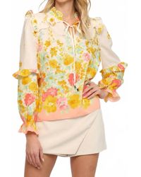 Fate - Floral Whimsy Ruffle Blouse - Lyst
