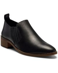 Lucky Brand - Lenci Leather Slip On Block Heel Boot - Lyst
