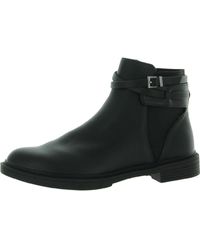 Kenneth Cole - Wind Lug Buckle Leather Booties Ankle Boots - Lyst