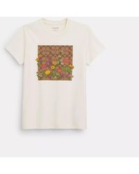 COACH - Garden Floral Signature T Shirt - Lyst
