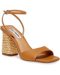 Steve Madden - Rozlyn Leather Ankle Strap Slingback Sandals - Lyst