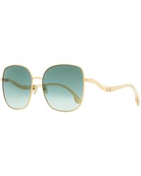 Jimmy Choo - Square Sunglasses Mamie/s Gold-copper 60mm - Lyst