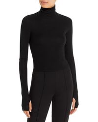 ATM - Long Sleeve Ribbed Turtleneck Top - Lyst
