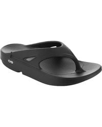 OOFOS - Ooriginal 1000-Blk Recovery Sandal Toe Post Flip Flop Ups1367 - Lyst