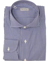 Sartorio Napoli - Micro Gingham Cotton Dress Shirt - Lyst