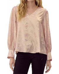Jodifil - Western V-Neck Puff Sleeve Blouse - Lyst