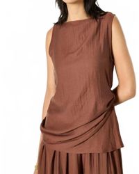 Apricot - Side Knot Detail High Neck Top - Lyst
