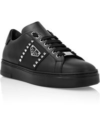 Philipp Plein - Nappa Leather Lo-Top Sneakers Hexagon - Lyst