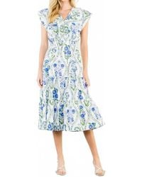 Thml - Ruffled Floral Midi Dress - Lyst
