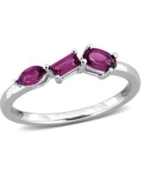 Mimi & Max - Multi-Gem Three Stone Ring Sterling - Lyst