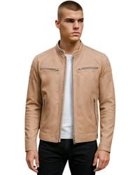 Infinity Leather - Modern Classic Leather Quilted Biker Jacket - Lyst