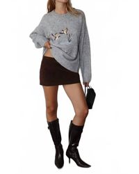 Bailey Rose - Suede Mini Skort With Pocket Detail - Lyst