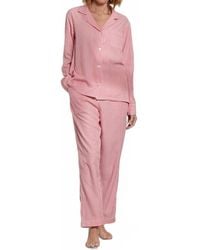 The Sleep Code - Ticking Stripe Long Pj Set - Lyst