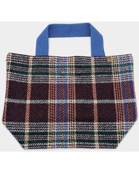Fashnzfab - Plaid Check Patterned Tote Bag - Lyst