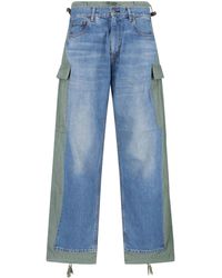 Junya Watanabe - Patchwork Cargo Drawstring Denim Jeans - Lyst