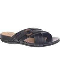 Softwalk - Taza Leather Open Toe Slide Sandals - Lyst