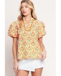 TRUEDAMES - Just Add Sunshine Woven Top - Lyst