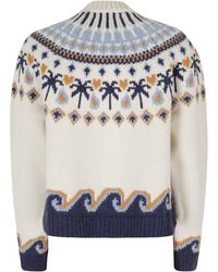 Alanui - Sweet Winter Geometric Jacquard Virgin Wool Sweater - Lyst