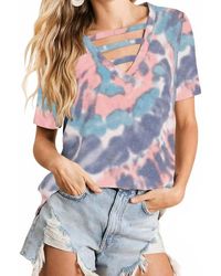 Bibi - Harmony Strappy Tie Dye Top - Lyst