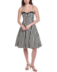 Rebecca Taylor - Gingham Twill Midi Dress - Lyst