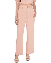 1.STATE - Front Pleat Straight High-waist Pants - Lyst