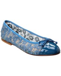 French Sole - Nights Lace & Patent Flat - Lyst