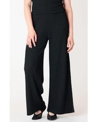 Dex - Textured Flowy Wide Leg Pants - Lyst