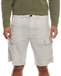 BOSS - Sisla Linen-Blend Cargo Short - Lyst