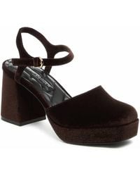 Kelsi Dagger Brooklyn - Edna Velvet Platform Heel - Lyst