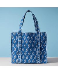 Fashnzfab - Large Handmade Floral Pattern Quilted Carryall Tote Bag 15" X 18" X 5.5" - Lyst