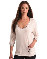 Angel - Polkadot V-Neck Top - Lyst