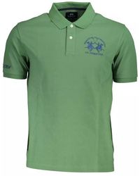 La Martina - Green Cotton Polo Shirt - Lyst