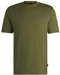 BOSS - Mercerized-Cotton T-Shirt With Micro Pattern - Lyst