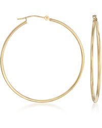 Ross-Simons - 1.5mm 14kt Yellow Gold Extra-large Hoop Earrings - Lyst