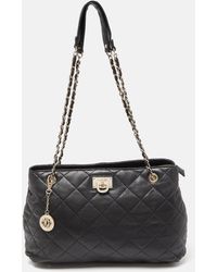 DKNY - Quilted Leather Chain Tote - Lyst