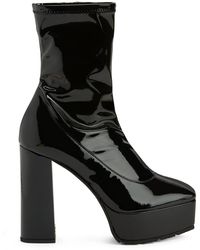 Giuseppe Zanotti - Patent Stretch Fabric Platform Pumps - Lyst