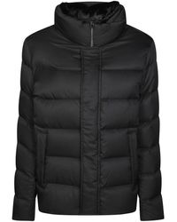 Herno - High Collar Puffer Jacket With Quilted Design - Lyst