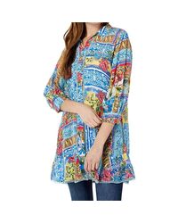 Johnny Was - Midsummer Sednea Silk Printed Tunic - Lyst