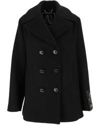 Sealup - Sibilla Wool-Blend Double-Breasted Peacoat - Lyst