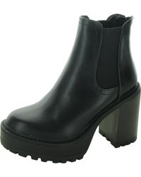 Steve Madden - Kat Faux Leather Block Heel Mid-Calf Boots - Lyst