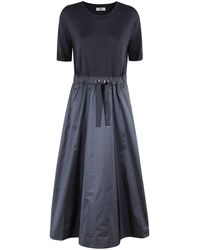 Herno - Voluminous A-Line Dress With Adjustable Drawstring - Lyst