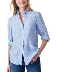 J.McLaughlin - J. Mclaughlin Julian Stripe Linen Blouse - Lyst