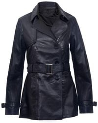 Infinity Leather - Mid Length Trench Coat -Oakham - Lyst