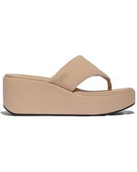 Fitflop - Women Platfforms Wedge Toe-post Sandals Fabric - Lyst