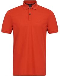 BOSS - Pallas Short Sleeve Cotton Polo Shirt - Lyst