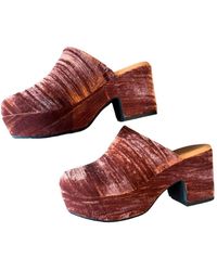Chocolat Blu - Ginette Velvet Upper Clog - Lyst